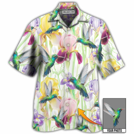 Hummingbird Flower Art Beautiful Custom Photo - Hawaiian Shirt - Owl Ohh - Owl Ohh