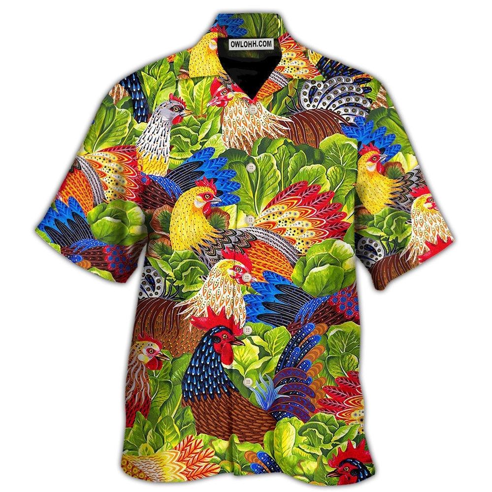 Chicken Family Lover Colorful - Hawaiian Shirt - Owl Ohh - Owl Ohh