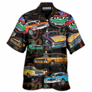 Muscle Car Racing Speed Road - Hawaiian Shirt - Owl Ohh - Owl Ohh