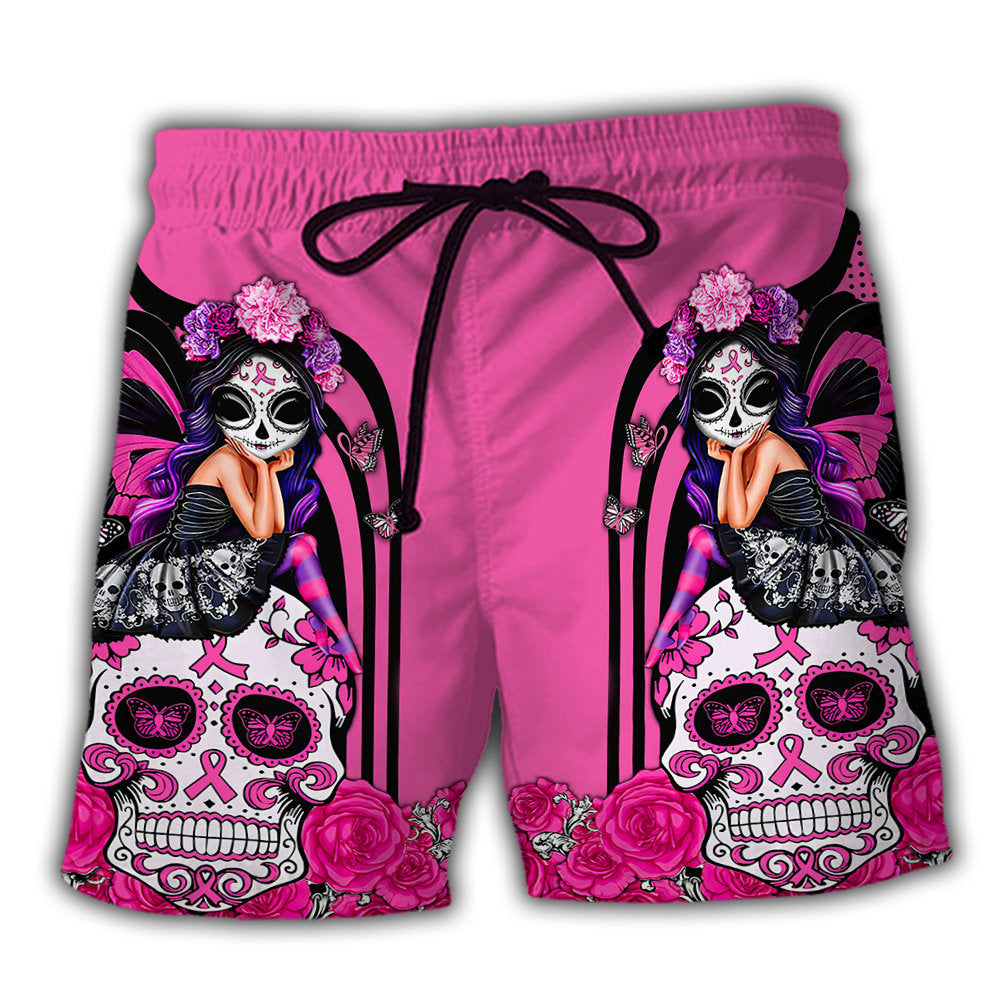 Breast Cancer Awareness Fight Like A Girl Breast Cancer Awareness - Beach Short - Owl Ohh - Owl Ohh