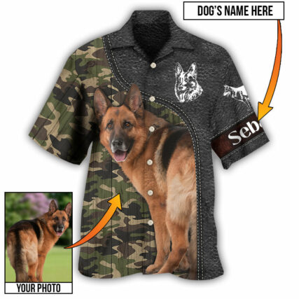 German Shepherd My Lovely Dog Custom Photo Personalized - Hawaiian Shirt - Owl Ohh - Owl Ohh