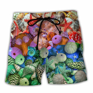 Beach Starfish On Seashells - Beach Short - Owl Ohh - Owl Ohh