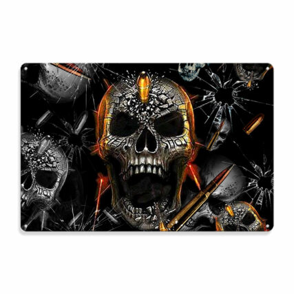 Skull Oh My Skull Cool - Metal Sign - Owl Ohh - Owl Ohh