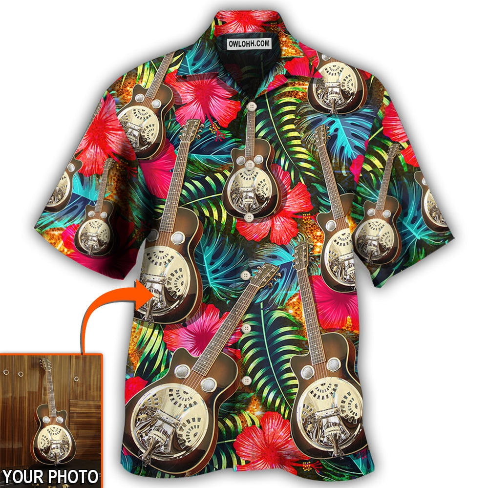 Guitar Various Style Tropical Custom Photo - Hawaiian Shirt - Owl Ohh - Owl Ohh