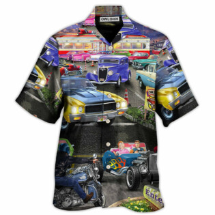 Hot Rod Lover Cool Art Style - Hawaiian Shirt - Owl Ohh - Owl Ohh