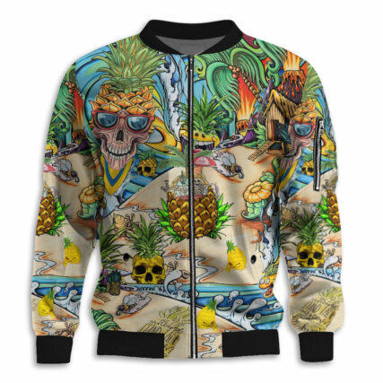 Skull Pineapple Fruit Amazing - Bomber Jacket - Owl Ohh - Owl Ohh