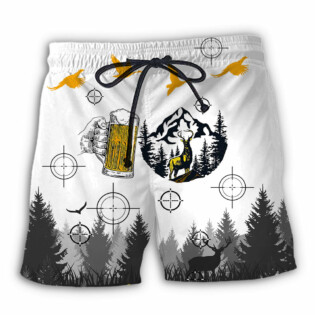 Beer I Like Beer And Hunting And Maybe 3 People - Beach Short - Owl Ohh - Owl Ohh