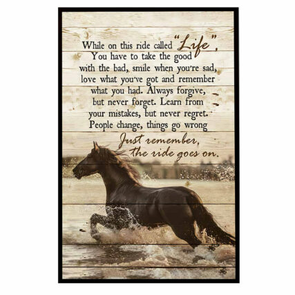 Horse Just Remember The Ride Goes On - Vertical Poster - Owl Ohh - Owl Ohh