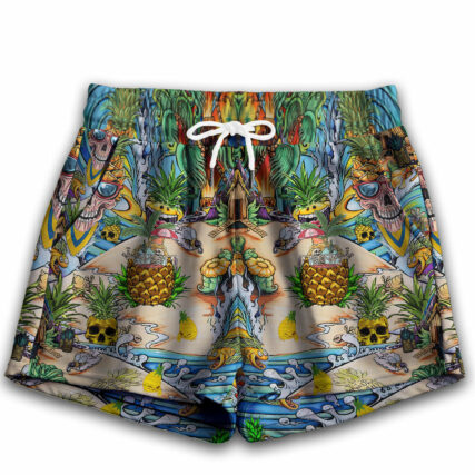 Skull Pineapple Fruit Amazing - Women's Casual Short - Owl Ohh - Owl Ohh