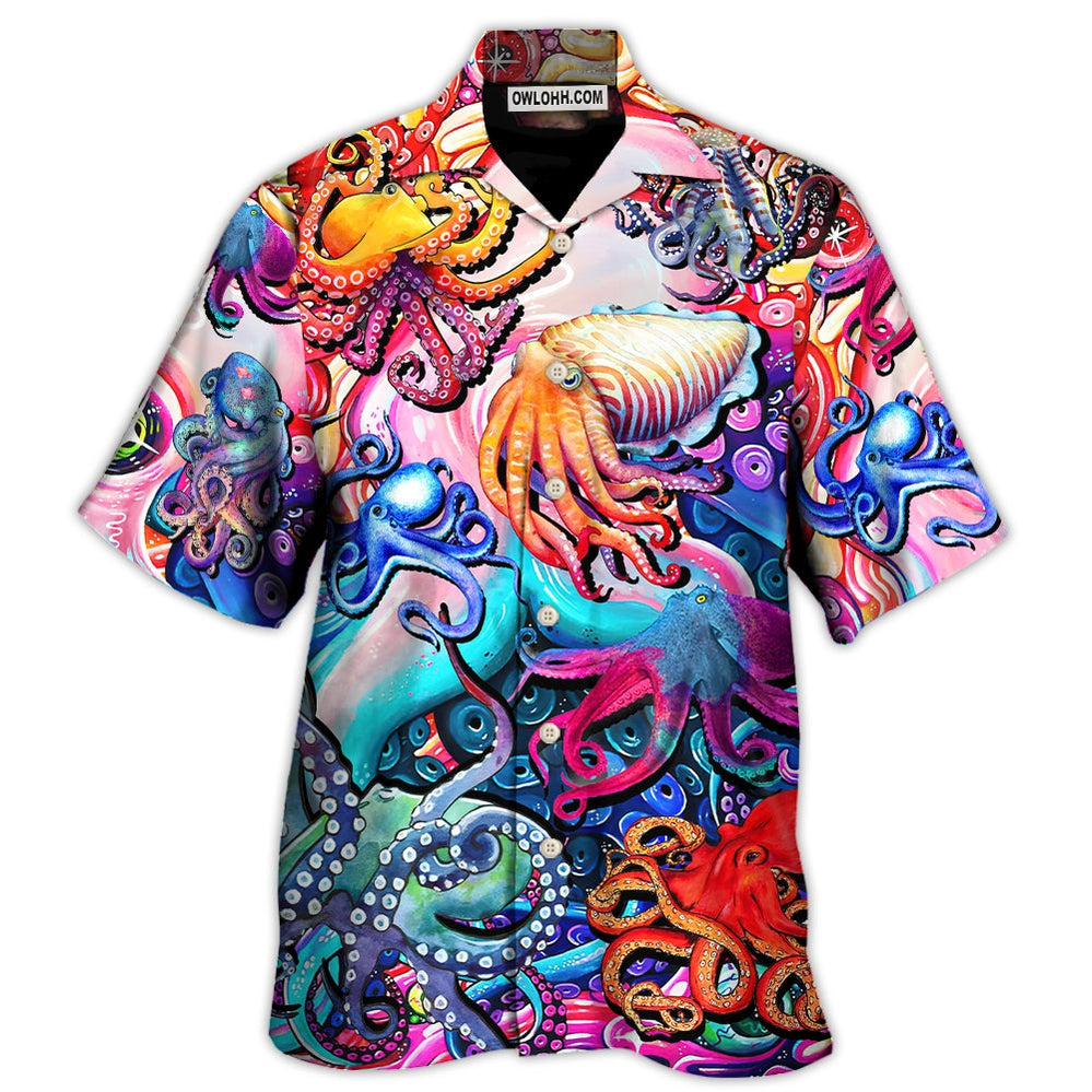 Octopus Colorful Lover Art Style - Hawaiian Shirt - Owl Ohh - Owl Ohh