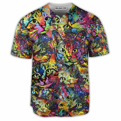 Cat Art Lover Cat Style - Baseball Jersey - Owl Ohh - Owl Ohh