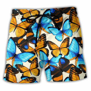 Butterfly Abstract Colorful Vintage - Beach Short - Owl Ohh - Owl Ohh
