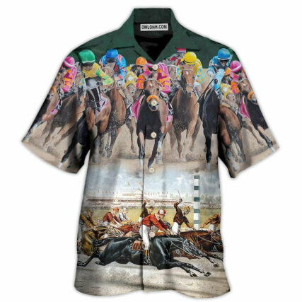 Horse Racing Great Horse Best Seat - Hawaiian Shirt - Owl Ohh - Owl Ohh