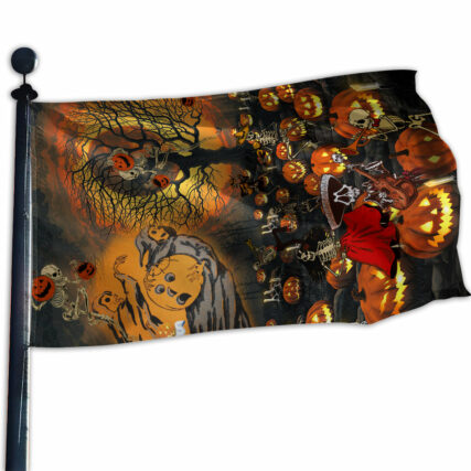 Skull Halloween Skull Darkness - House Flag - Owl Ohh - Owl Ohh
