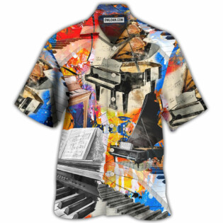 Piano Painting Art Music Lover - Hawaiian Shirt - Owl Ohh - Owl Ohh