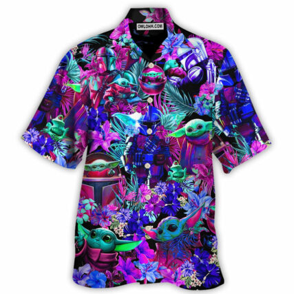 Special Star Wars Baby Yoda Synthwave - Hawaiian Shirt - Owl Ohh-Owl Ohh