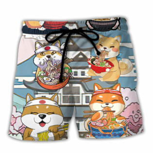 Cat Ramen Lovely Style - Beach Short - Owl Ohh - Owl Ohh