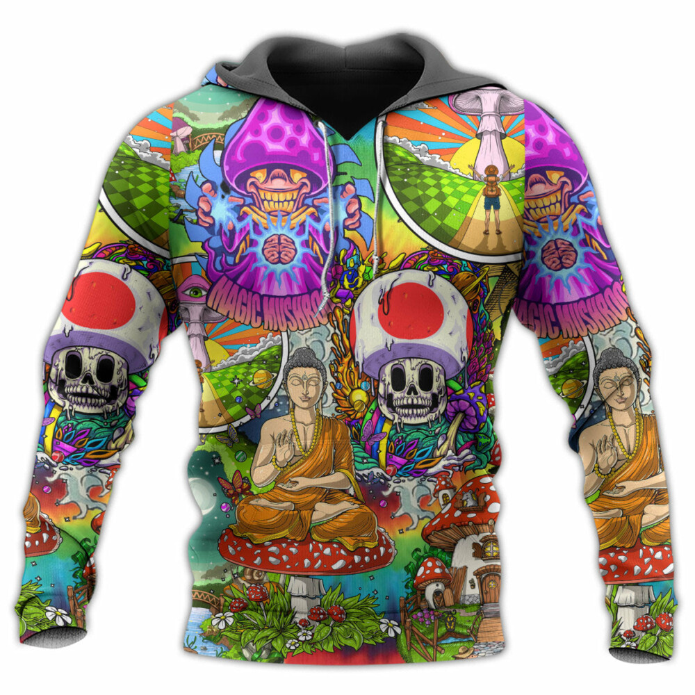 Hippie Mushroom Peace Colorful Let It Be - Hoodie - Owl Ohh - Owl Ohh