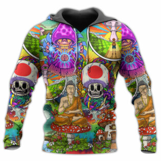 Hippie Mushroom Peace Colorful Let It Be - Hoodie - Owl Ohh - Owl Ohh