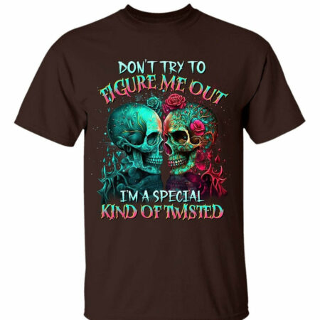 DON'T TRY TO FIGURE ME OUT SKULL COTTON SHIRT - TLTR0604233