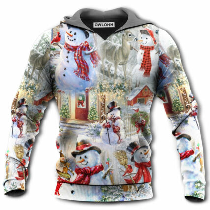 Christmas Snowman Merry Xmas - Hoodie - Owl Ohh - Owl Ohh