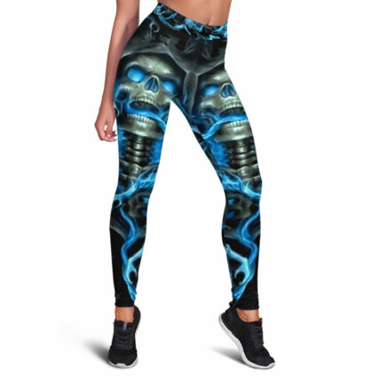 Skull Black Ground Thunder - Legging - Owl Ohh - Owl Ohh