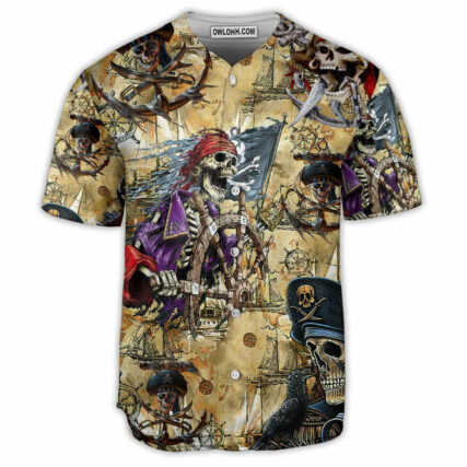 Pirate Skull Amazing Cool - Baseball Jersey - Owl Ohh