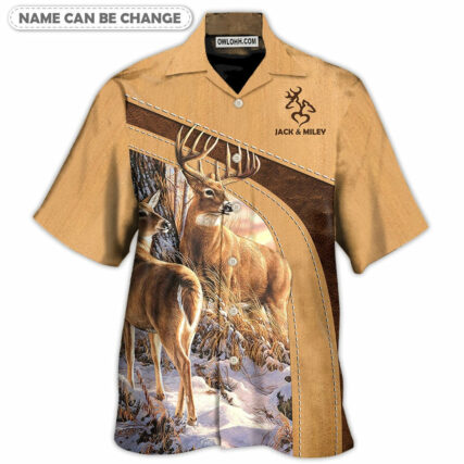 Deer Here Lives An Old Buck And His Sweet Doe Personalized - Hawaiian Shirt - Owl Ohh - Owl Ohh