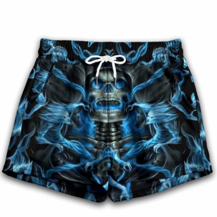 Skull Black Ground Thunder - Women's Casual Short - Owl Ohh - Owl Ohh