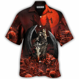 Halloween Skull Dark Blood Night Scary Style - Hawaiian Shirt - Owl Ohh - Owl Ohh