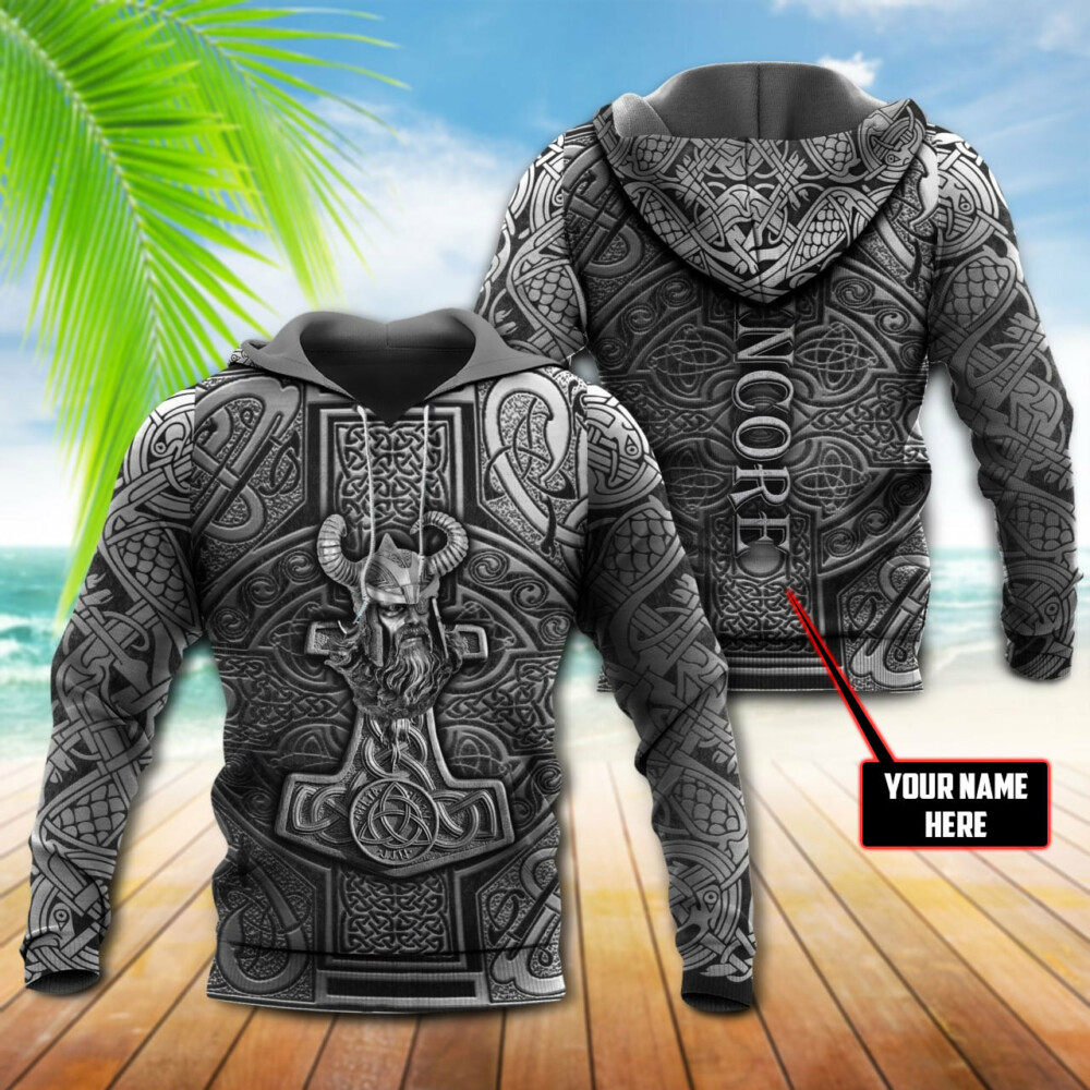 Viking Warrior Metal Personalized - Hoodie - Owl Ohh - Owl Ohh