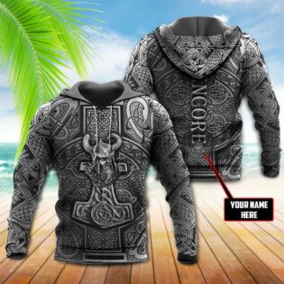 Viking Warrior Metal Personalized - Hoodie - Owl Ohh - Owl Ohh