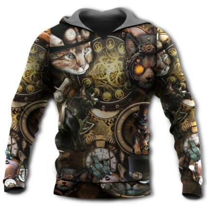 Cat Steampunk Art It's All About Magic - Hoodie - Owl Ohh - Owl Ohh