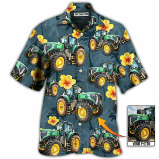 Tractor Lover Tropical Custom Photo - Hawaiian Shirt - Owl Ohh - Owl Ohh