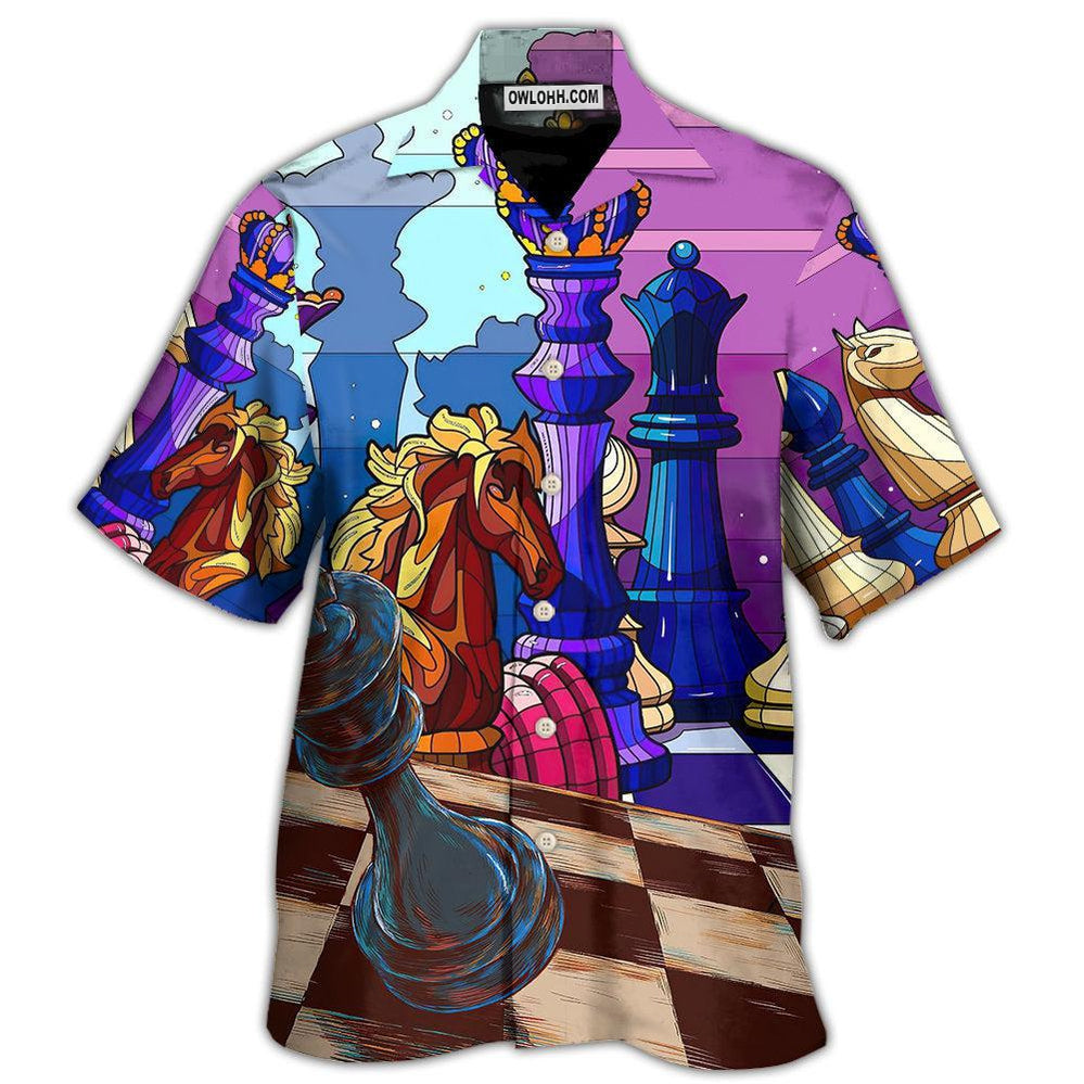 Chess Board Games Is Life Love Playing Chess - Hawaiian Shirt - Owl Ohh - Owl Ohh