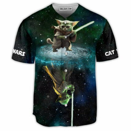 Star Wars Cat Yoda - Baseball Jersey - Owl Ohh-Owl Ohh