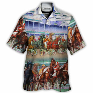 Harness Racing Horse Racing Horse Lover - Hawaiian Shirt - Owl Ohh for men and women, kids - Owl Ohh