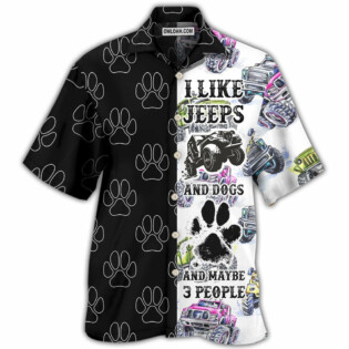 Jeeps I Like Jeeps And Dogs - Hawaiian Shirt - Owl Ohh - Owl Ohh
