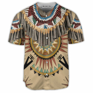 Native American Art Colorful - Baseball Jersey - Owl Ohh - Owl Ohh