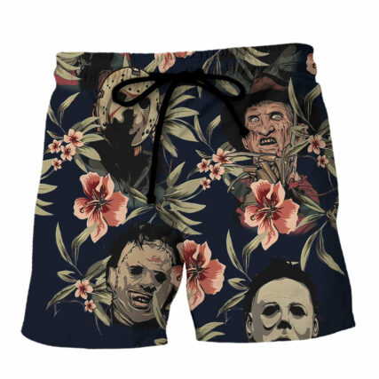 Halloween Horror Movie Tropical Style - Beach Short - Owl Ohh-Owl Ohh