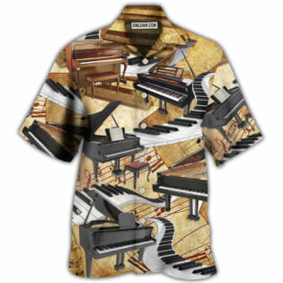 Piano Retro Art Music Lover - Hawaiian Shirt - Owl Ohh - Owl Ohh