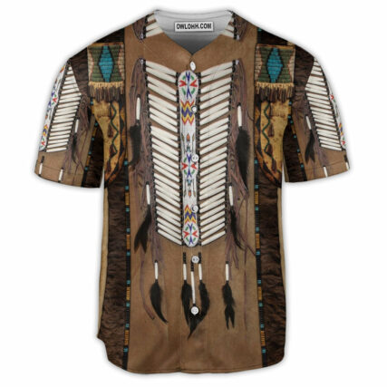 Native American Colorful Art Style - Baseball Jersey - Owl Ohh - Owl Ohh