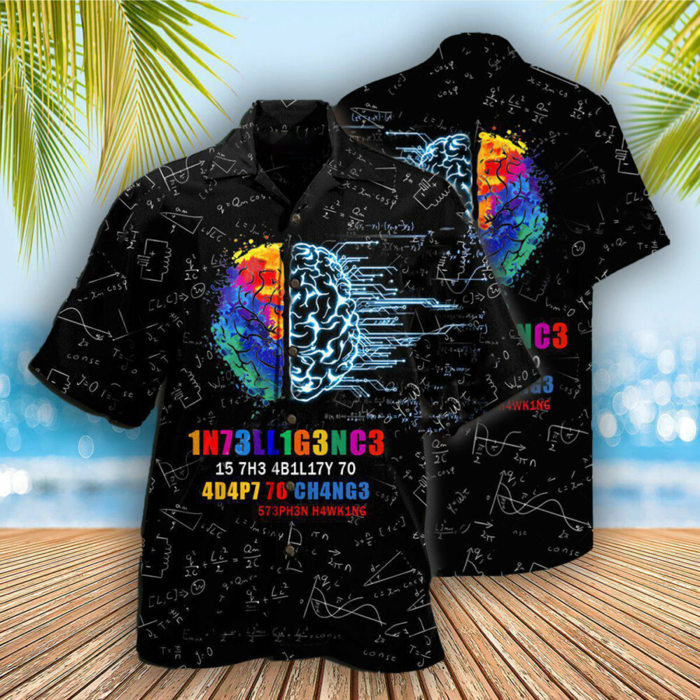 Intelligence Funny Black Style - Hawaiian Shirt - Owl Ohh - Owl Ohh
