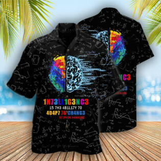 Intelligence Funny Black Style - Hawaiian Shirt - Owl Ohh - Owl Ohh