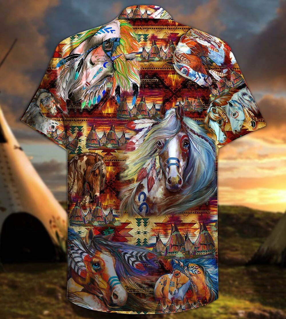 Native Horse Amazing My Soul Cool - Hawaiian Shirt - Owl Ohh - Owl Ohh