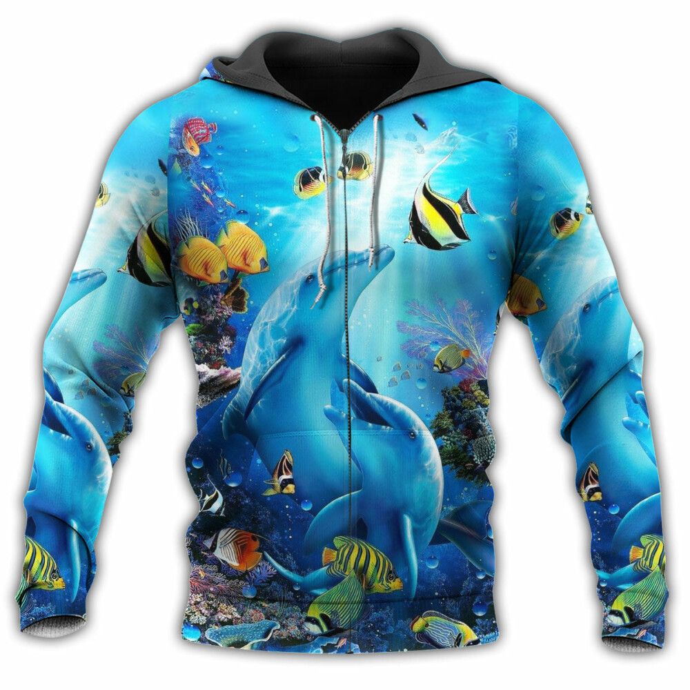 Dolphin Love Ocean Amazing Dolphin - Hoodie - Owl Ohh - Owl Ohh