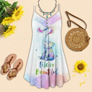 Elephant Loves Summer Life Is Beautiful - Summer Dress - Owl Ohh - Owl Ohh
