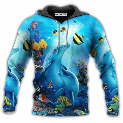 Dolphin Love Ocean Amazing Dolphin - Hoodie - Owl Ohh - Owl Ohh