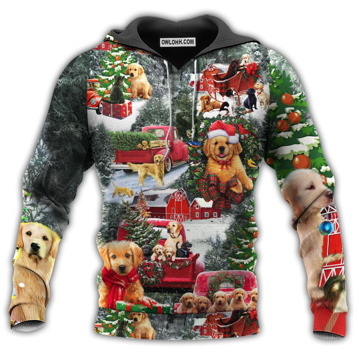 Christmas Dogs Love Xmas Every Time With Cute - Hoodie - Owl Ohh - Owl Ohh