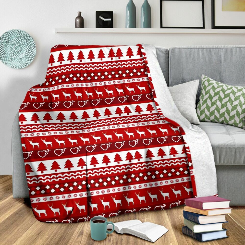 Nurse Christmas Simmple Pattern - Flannel Blanket - Owl Ohh - Owl Ohh